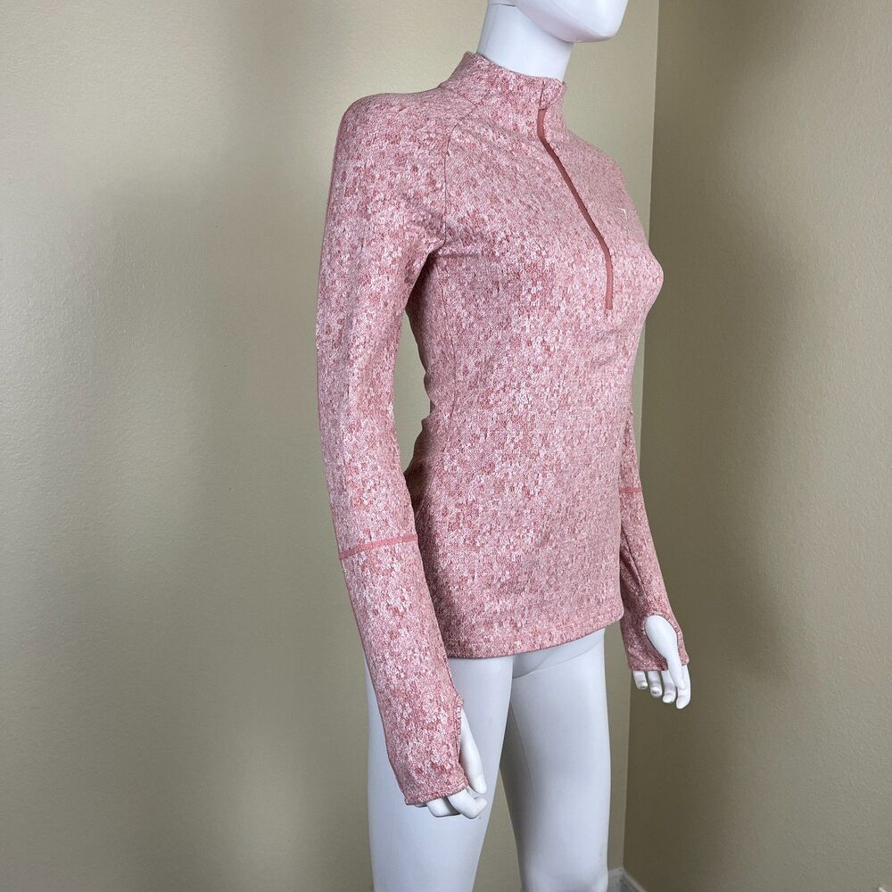 Gymshark Women's Size S Pink Fleur Texture 1/2 Zip Pullover Sweater Athletic Gym - Picture 14 of 16